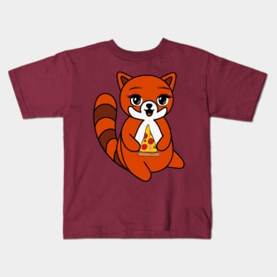 Red Panda Pizza Kids T-Shirt